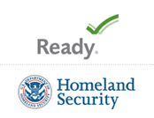 Ready Campaign Logo and Department of Homeland Security Logo