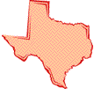 Stylized graphic representation of a map of the state of Texas
