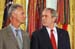 President George W. Bush congratulates military spouse Michael Winton of Wright-Patterson Air Force Base, Ohio, as Winton is presented with the President’s Volunteer Service Award Friday, May 11, 2007, in the East Room of the White House during a celebration of Military Spouse Day.  On April 17, 1984, President Ronald Reagan signed a proclamation recognizing Military Spouse Day.  This observance was established to acknowledge the impact military spouses have on the readiness and well-being of service members, and to honor their volunteer service in educational, social, and community endeavors.  In May 1999, Congress passed a resolution designating May as National Military Appreciation Month.  During this month, the United States observes Memorial Day, Victory in Europe Day, Armed Forces Week, and Military Spouse Day, which is held annually on the Friday before Mother’s Day.