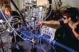 researchers with atmospheric equipment