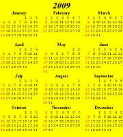 2009 calendar