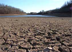 Drought conditions at Woody Hollow State Park in Arkansas