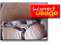 Incorrect Usage Retrofittled Lap Belts