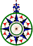 Pedro Reinel's compass rose from 1504 map, from Patricia Seed MIT