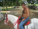 Photo of Leonard B. Auerbach on his horse
