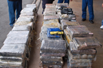 261 kilograms of cocaine displayed