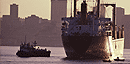 Ship near port