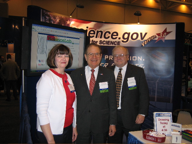 Sharon Jordan, Dr. Raymond Orbach, and Dr. Walt Warnick