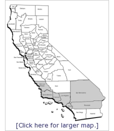 Map of California - Click here for larger map.