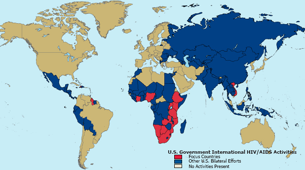 PEPFAR Worldwide Activities Map