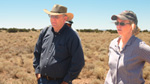 NRCS employee Paul Percival (left) was hosted by Arizona rancher Judy Prosser at her 426,000-acre Diablo Trust partnership