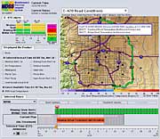 Detailed road conditions software display