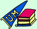 Image of a school pennant and books.