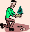 Image of a man planting a tree