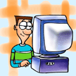 Image of a man using a computer to surf the web.