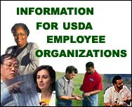 Link to ASCR intranet. USDA network access required, Information for USDA Employee Organizations