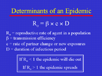 Slide 11: Determinants of an Epidemic