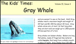 front page of Kids' Times for Gray Whale