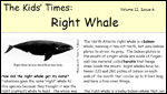 front page of Kids' Times for Right Whale