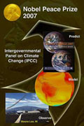 IPCC poster graphic showing the  path to to the Nobel Peace Prize