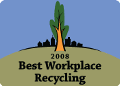 "Best Workplace for Recycling" winner icon