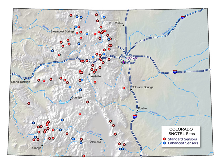 Colorado SNOTEL Map