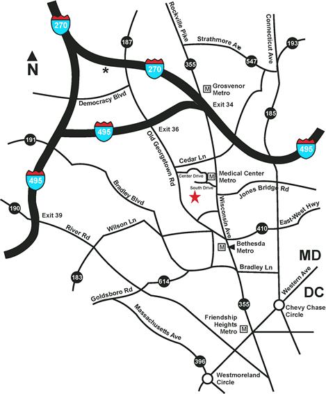 Bethesda area map