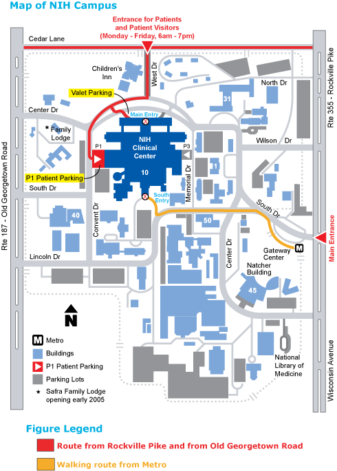 map of NIH campus