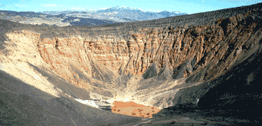 Ubehebe Crater was caused by a massive steam explosion.