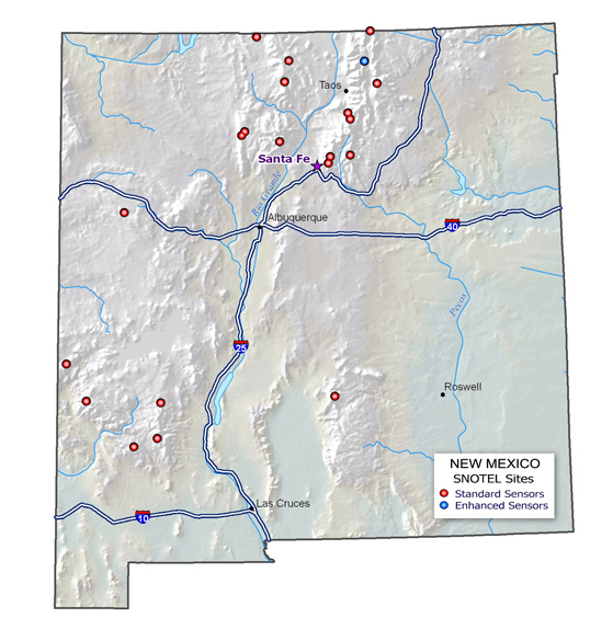 New Mexico SNOTEL Map