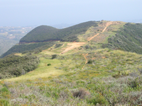 Fuel break in Santa Monica Mountains National Recreation Area, Ventura County, California