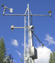 Photo of meteorological tower with climate sensors