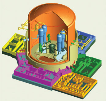 Schematic of a nuclear power reactor.