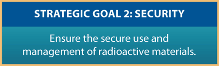 Strategic Goal 2: Secutiry. Ensure the secure use and management of radioactive materials.