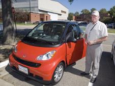 Langley's Everett Burton shows off his new Smart Car