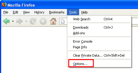 Firefox Options