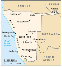 Namibia Map