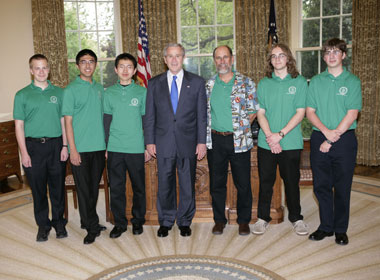 President George W. Bush met with the winners of the U.S. Department of Energy's National Science Bowl® on April 30, 2007 in the Oval Office