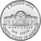 Return to Monticello Nickel Reverse