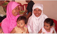 Women in Wonokromo, Indonesia, meet on a regular basis to discuss and share health and childcare information that helps to ensure healthy mothers and babies  - Click to read this story