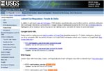 screenshot of USGS Earthquake Feeds & Data page