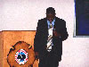 Forecaster Bill Parker of the weather forecast office in Shreveport delivers his presentation at the 2008 Regional Diversity Conference in Shreveport, LA.