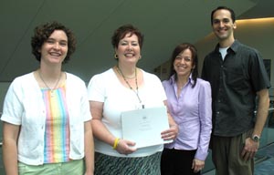 The 2008 class of PRAT graduates includes (from l) Drs. Carolyn Ott, Anna Calcagno, Lisa Hazelwood and Philip Lorenzi.