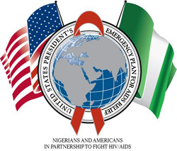 Nigeria PEPFAR Logo: Nigerians and Americans in Partnership to Fight HIV/AIDS
