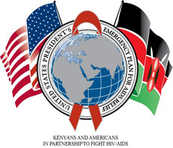 Kenya PEPFAR Logo: Kenyans and Americans in Partnership to Fight HIV/AIDS