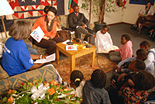 U.S. Ambassador to Zambia, Carmen Martinez, read the new book My Mum Has HIV to a group of children and their parents at the book's launch on August 30, 2007. Photo by Zambia In-Country Team