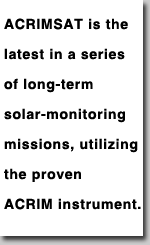 ACRIMSAT is the latest in a series of long-term solar-monitoring missions, utilizing the proven ACRIM instrument