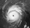 Satellite view of hurricane