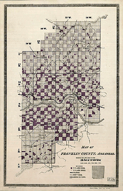 19th century railway land grant map