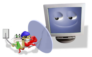 An image depicting a computer fending off viral attack.
